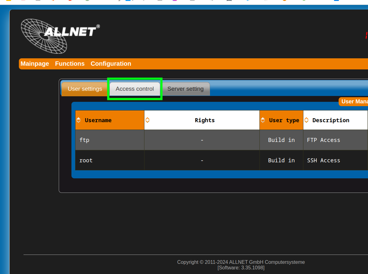 ALL3073V2 Access control