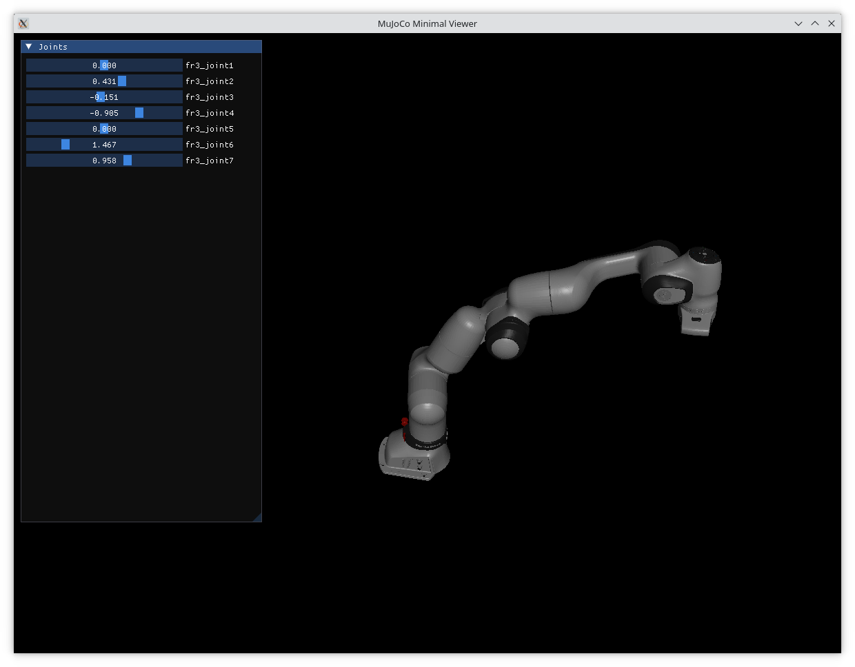 Mujoco Dear imgui minimal example
